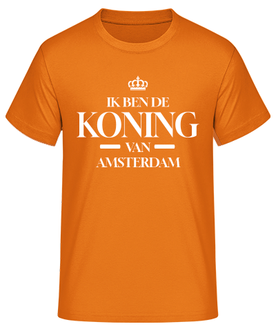 A Orange shirt containg the text: Ik ben de Koning van your city