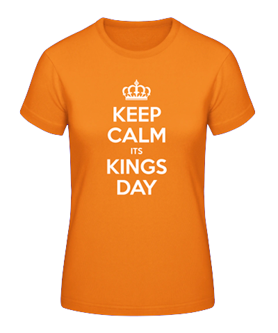 Orange shirt containg the text: Keep Calm its Kingsday