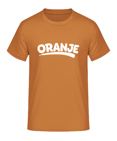 A orange shirt containg text: oranje